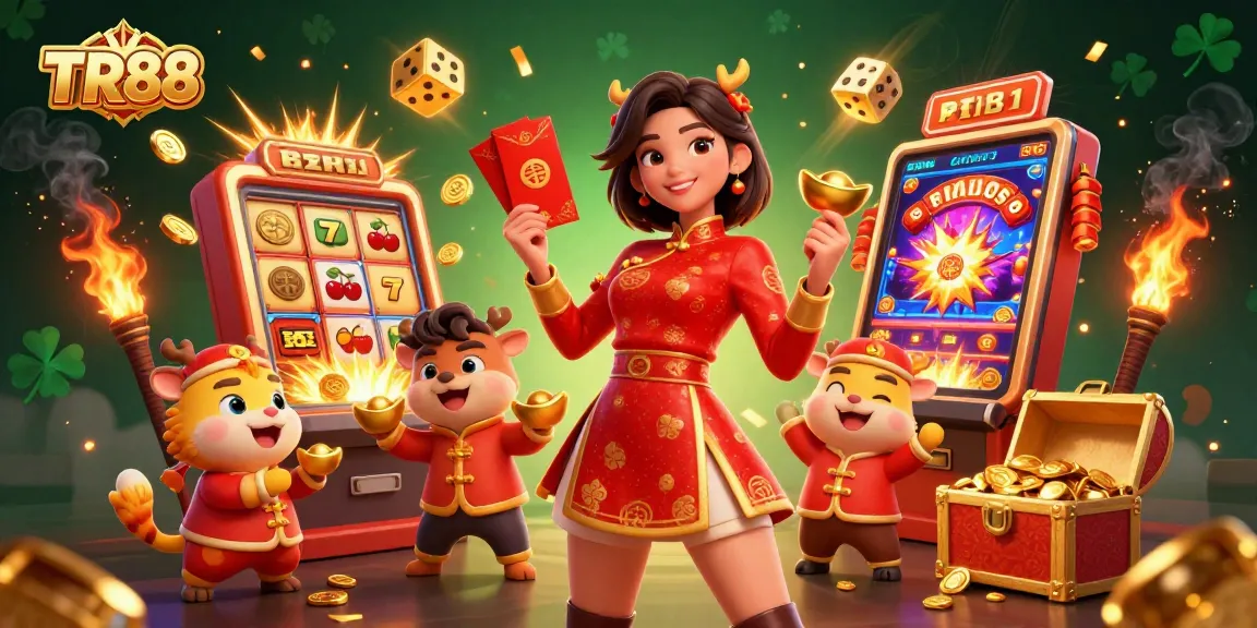 Experience TR88's vibrant casino atmosphere with an engaging Lunar New Year celebration scene.