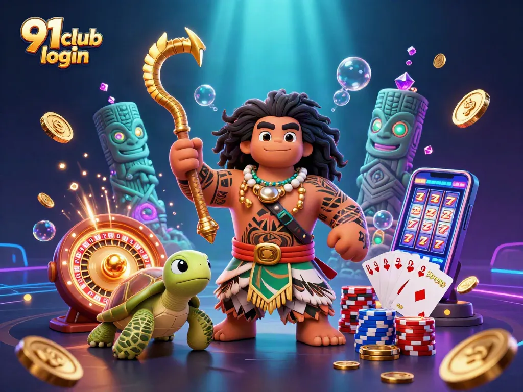 Experience the thrill of 91 club login with our ultra-detailed illustration featuring dynamic casino game elements.