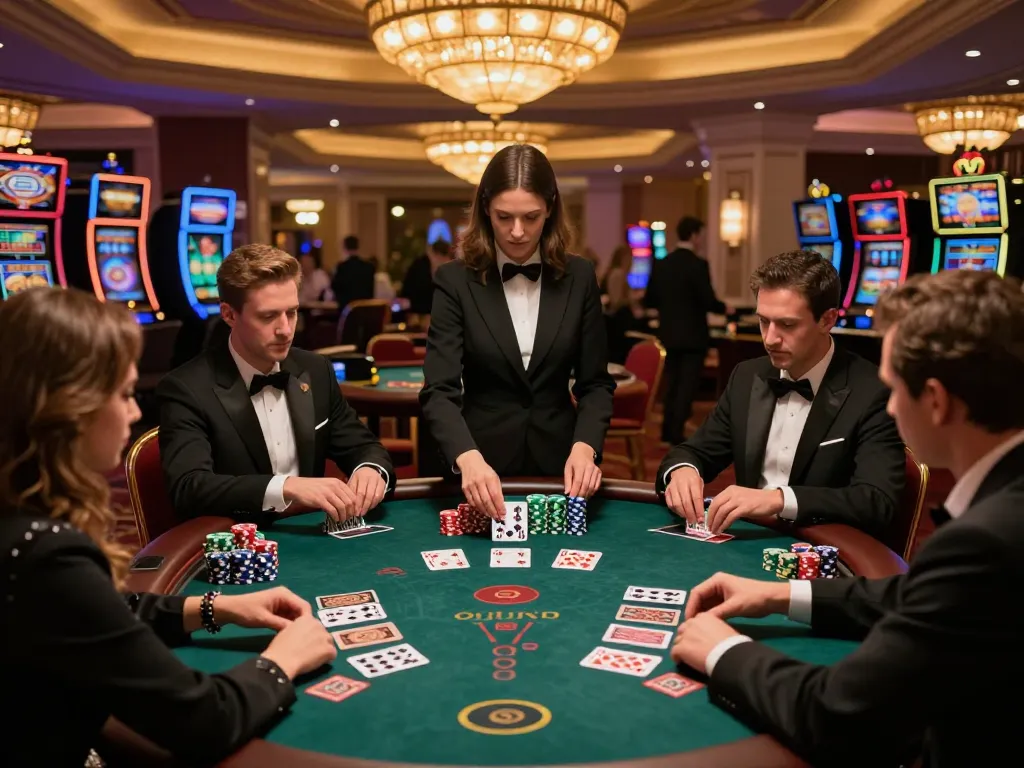 Experience the thrill of winning at Pragmaticplay blackjack table with stylish players and vibrant casino ambiance.