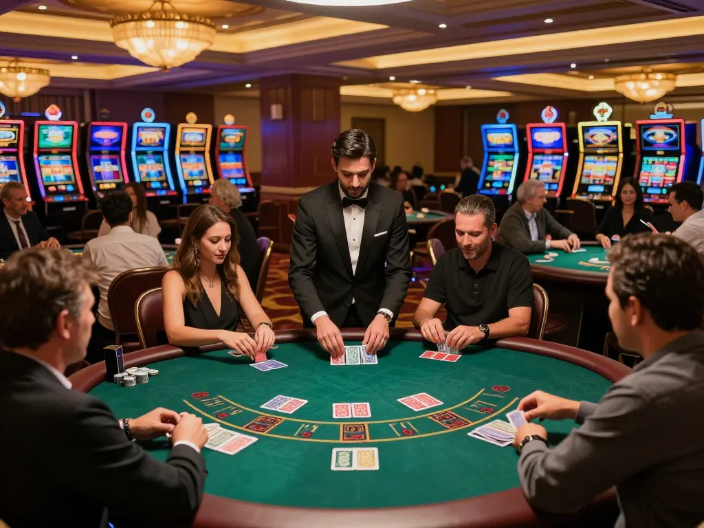 Players engaging in blackjack at xx88 casino, showcasing rich decor and excitement of gameplay.