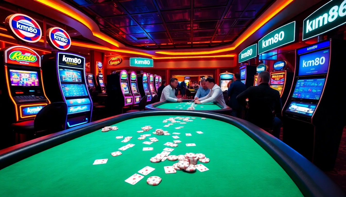 Experience km88 excitement with vibrant casino games, poker tables, and slot machines.