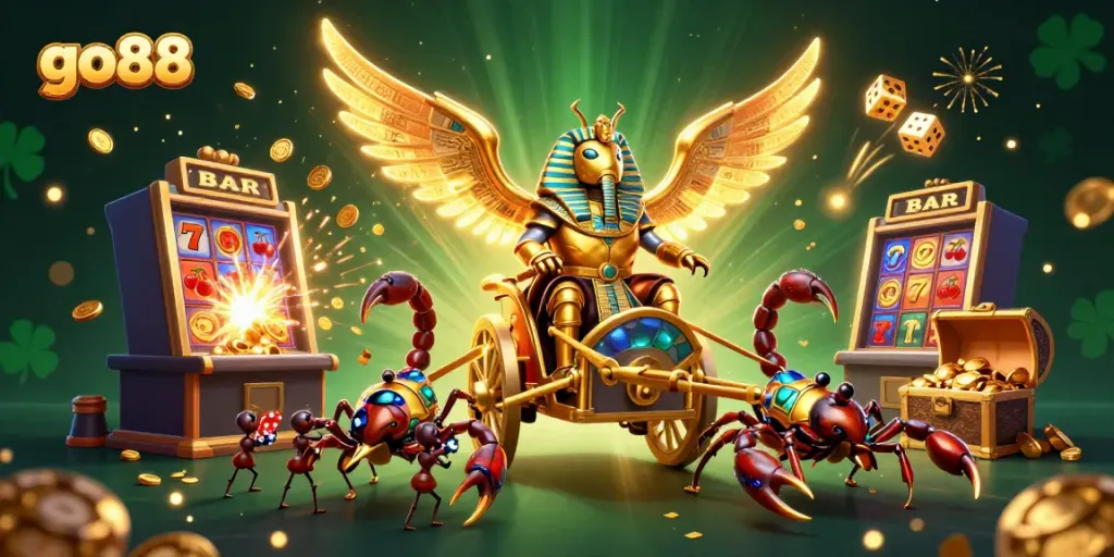 Experience the thrill of go88 with captivating 3D casino characters and dynamic game elements exploding in excitement.