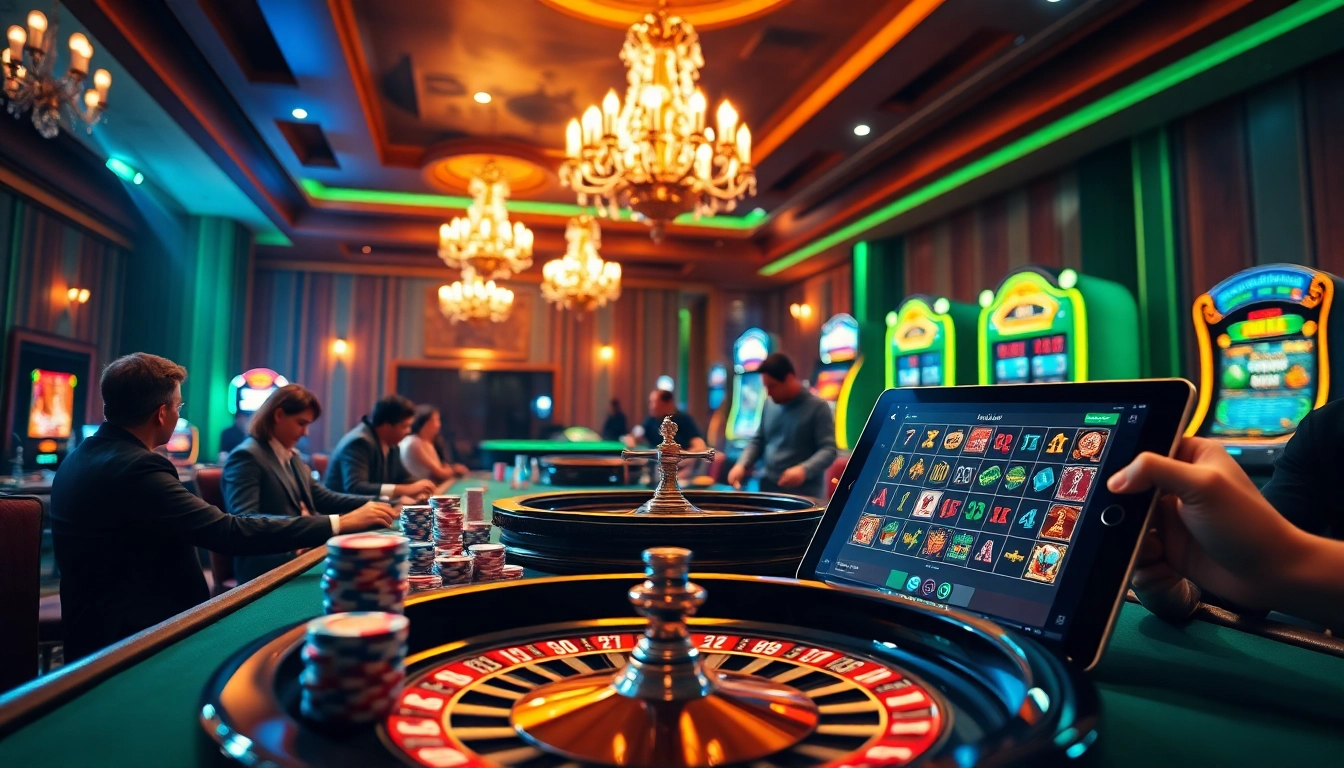 Engage in thrilling gambling at Bomwin with poker chips, roulette, and slot machines.