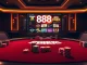 Players engage in thrilling games at 888NEW online casino with vibrant poker tables and digital interfaces.