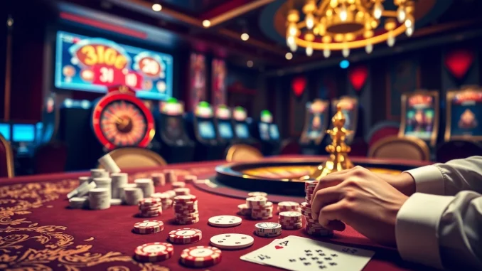 Place a bet at https://king88.vote/ showcasing an exciting casino ambiance.