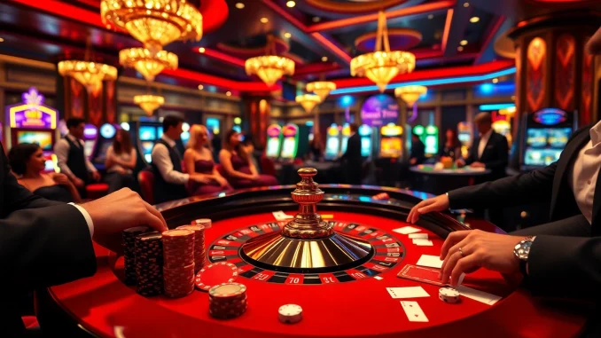 Players enjoying high-stakes excitement at the roulette table in https://febet4.art/ casino scene.