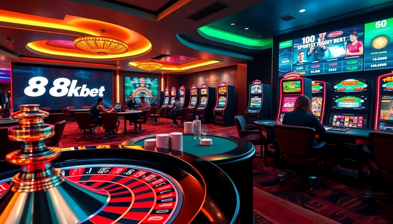 Experience thrilling gaming moments at 8kbet with vibrant casino tables and high-stakes action.