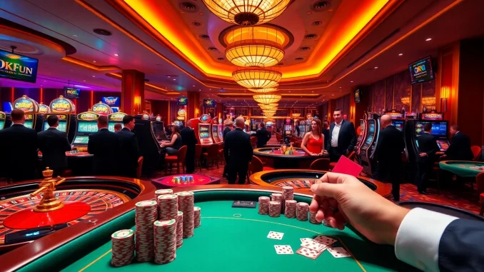 Experience the thrill of winning at OKFUN Casino with exciting gaming and vibrant ambiance.