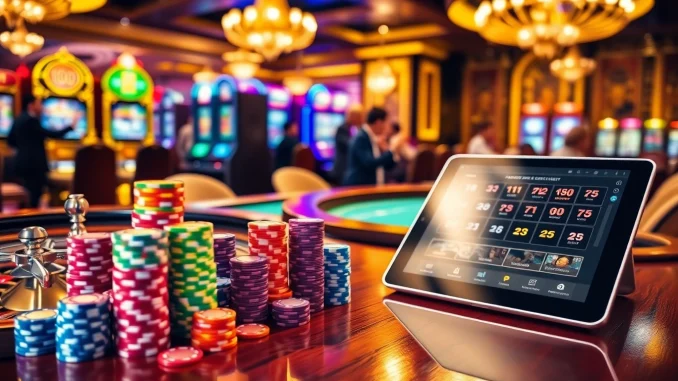 Engage with thrilling poker action at https://dabet.codes/ featuring colorful chips and a lively roulette wheel.