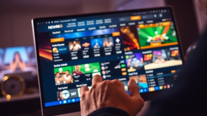Engaging online betting platform interface showcasing new88go.com with vibrant colors and user-friendly design.