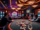 Engage in thrilling sv388 online cockfighting with live action, vibrant colors, and elegant casino atmosphere.