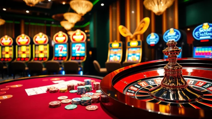 Exciting Go88 casino gaming with vibrant slots and poker table action.