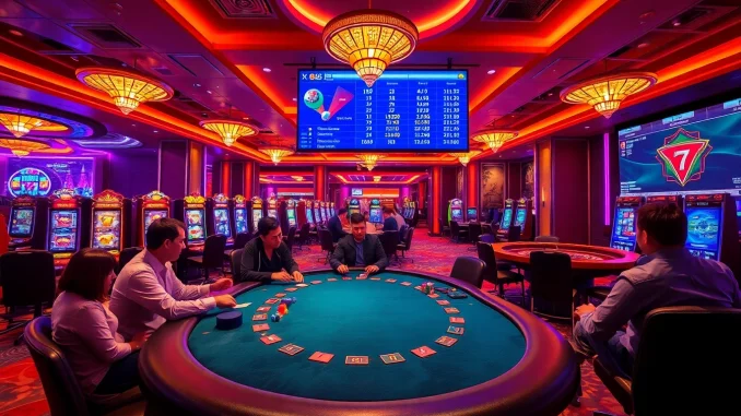 ZK88 players engaging in high-stakes poker, showcasing luxury in an exciting casino atmosphere.