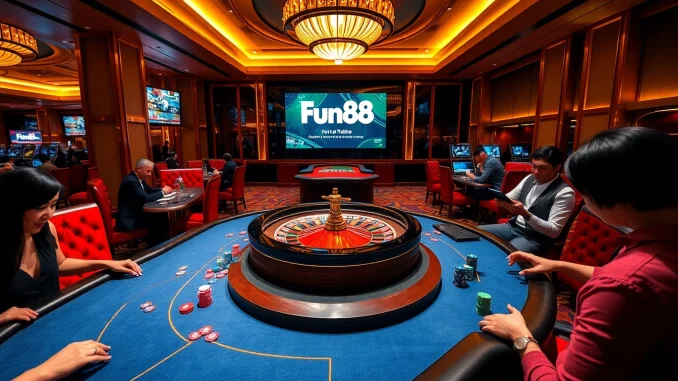 Experience thrilling gameplay at Fun88 with vibrant poker tables and exciting roulette.