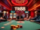 Experience the thrill of gaming at TR88 with poker chips and vibrant slot machines.