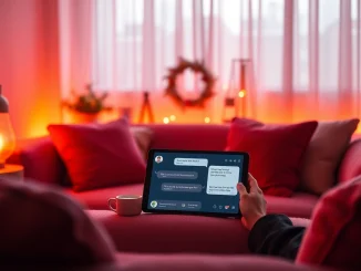Experience intimate conversations with sex ai in a cozy, inviting digital setting.