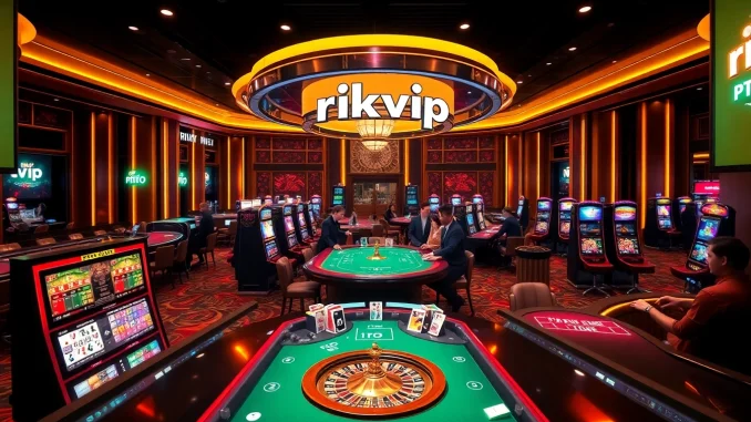 Engaging players enjoying a vibrant online gambling experience at rikvip casino.