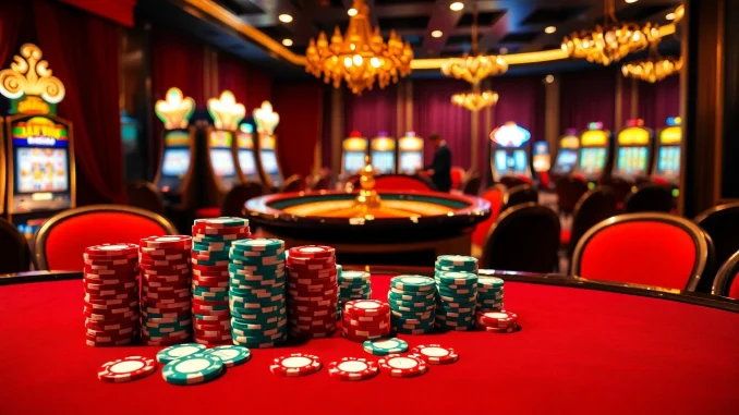Experience excitement at https://bem88.io/ with a stunning poker table surrounded by eager players.