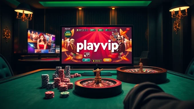 Engage in thrilling action as you play rikvip amidst vibrant casino visuals.