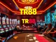 TR88 casino experience with players enjoying vibrant slot machines and poker tables.