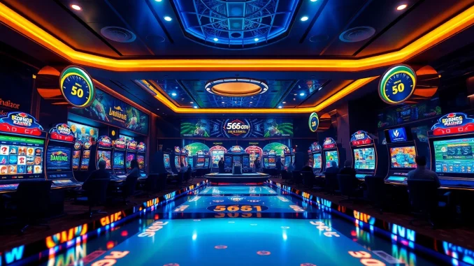 Immersive gaming experience at 566.con showcasing modern casino games and vibrant energy.