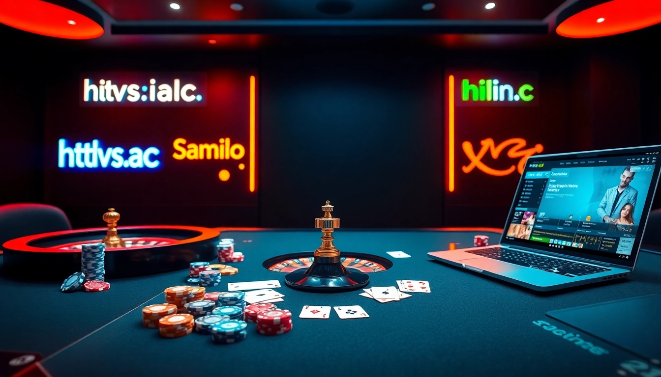 Experience the thrill of gaming at https://kjc.ac/ with luxurious casino tables and vibrant online interfaces.
