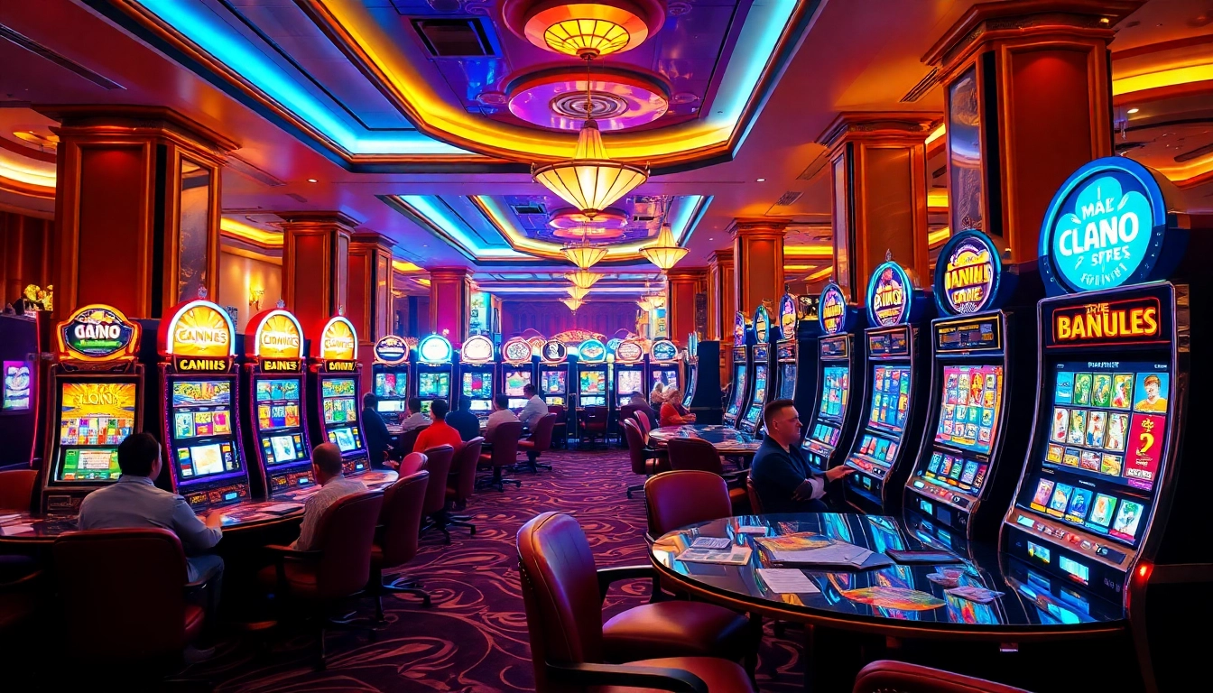 Nổ hũ 69VN - players enjoying vibrant slot machines and the thrill of winning.
