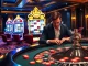 Tg88 casino player engaged at a luxurious roulette table with vibrant chips and a high-stakes atmosphere.
