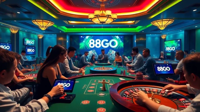 Exciting online casino experience with diverse players at 88GO platform
