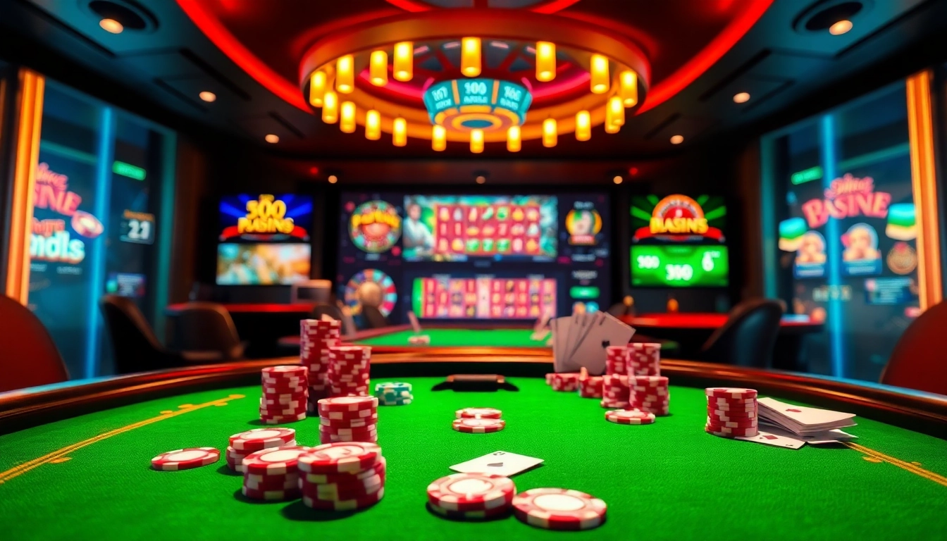 Experience thrilling gaming at https://win678.ac/ with casino tables, vibrant poker chips, and immersive online interfaces.