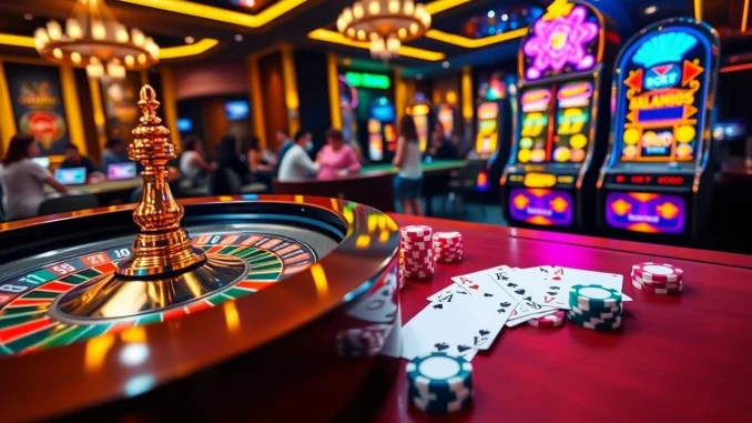 Experience the excitement of online gambling with https://debet.jp.net/, featuring vibrant casino visuals.