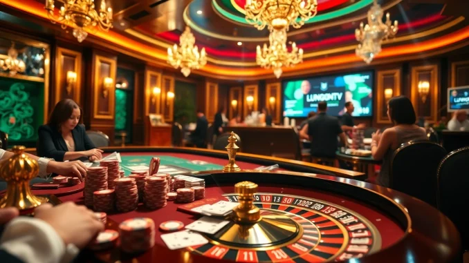 Engage with thrilling poker action at luongsontv, combining luxury with the excitement of casino games.