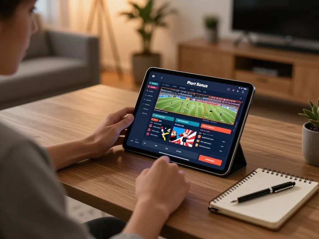F168 user placing bets online in a cozy home setting, capturing the excitement of sports betting.