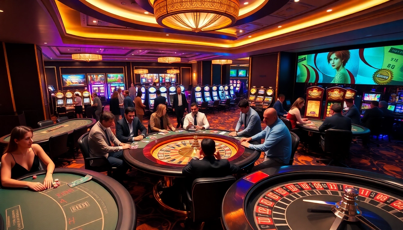 Enjoying thrilling games at fb88's luxurious casino with poker and roulette.