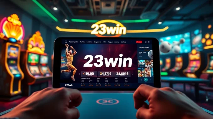 Engaging scene of online gaming experience on 23win with vibrant graphics and modern interface.
