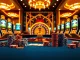 Experience the thrill of online gambling at https://88aa.law/ with a vibrant casino table and roulette wheel.