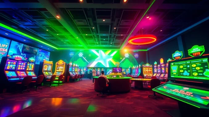 Engaging scene of a vibrant online betting platform interface for new88, showcasing casino games and user-friendly navigation.