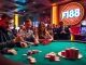 Players enjoying poker at F168 casino, surrounded by vibrant chips and an exciting atmosphere.