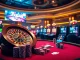 Experience high-stakes gaming at e28 online casino with vibrant slots and roulette wheels.