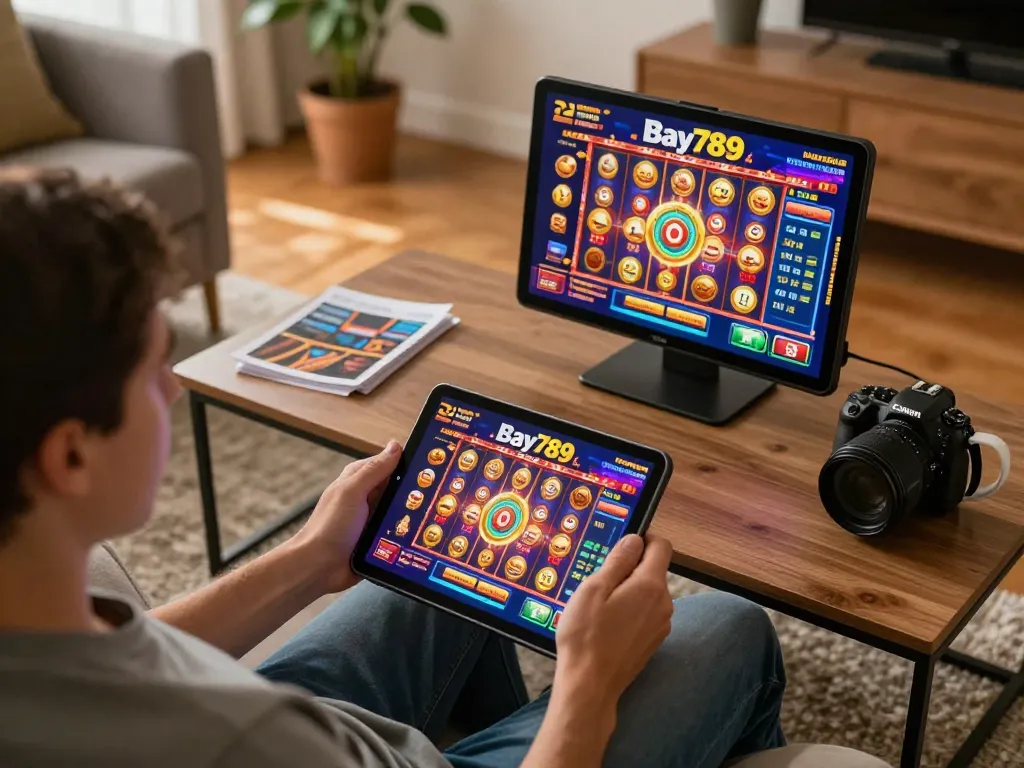 Engaging online gaming experience with Bay789 interface showing exciting slot gameplay.